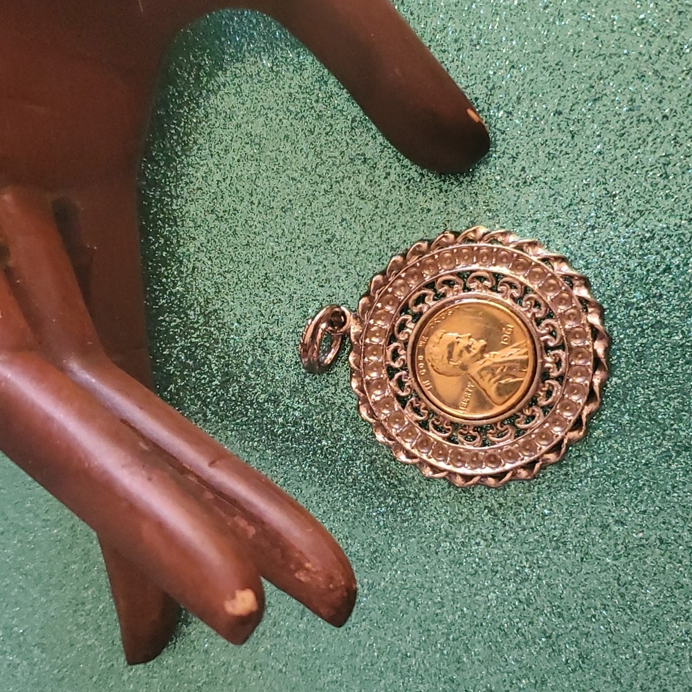 Vintage penny pendant